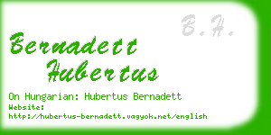 bernadett hubertus business card
